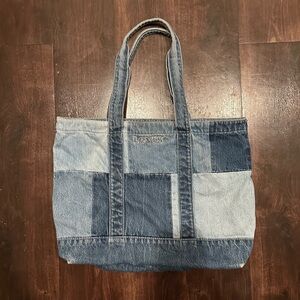 Levi’s Logo Patchwork Denim Tote Bag Purse Cotton Shopper Y2K Look